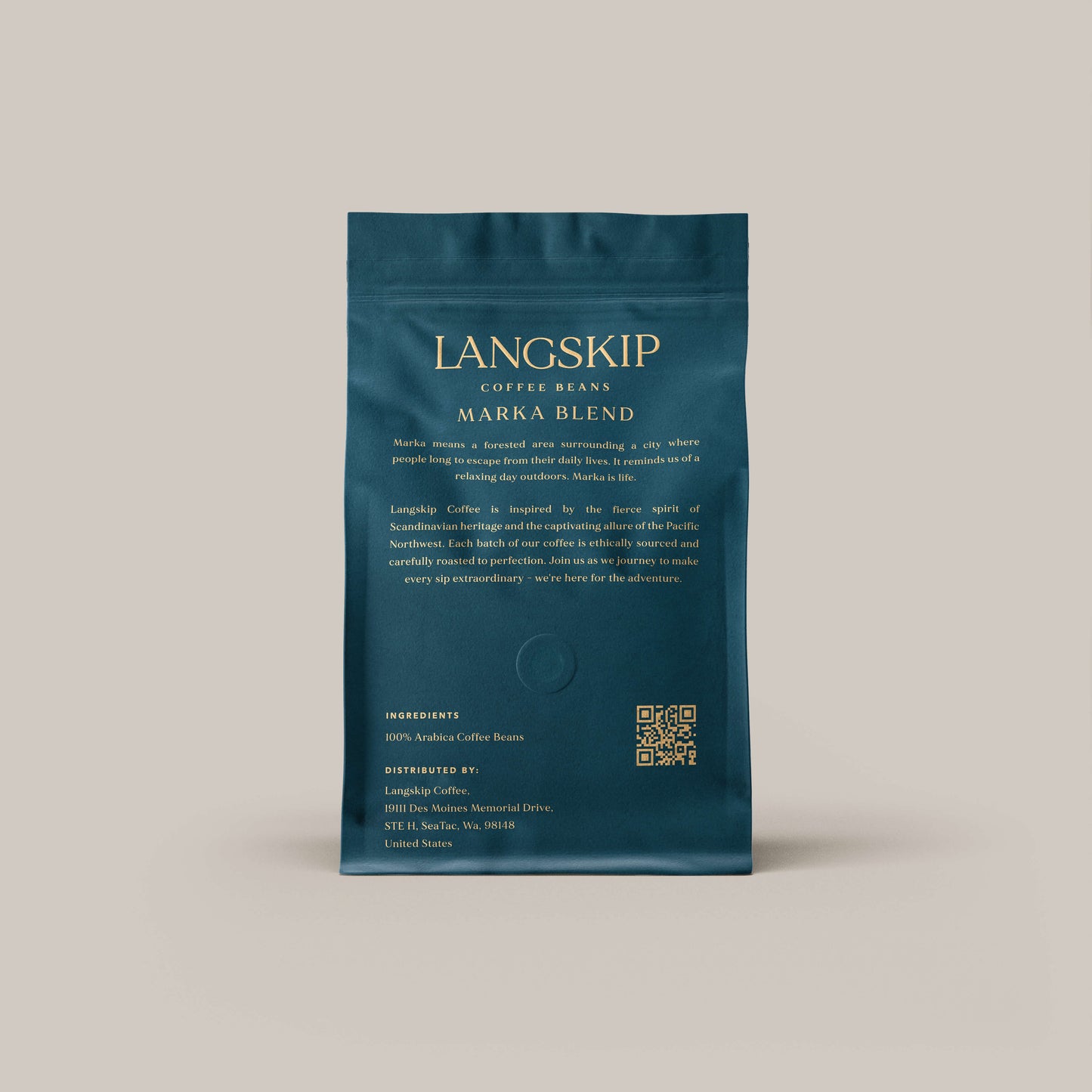 Marka Blend back of bag